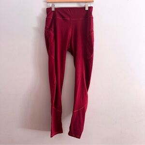 NWT Lydaa Women's Size Large / XL Burgundy Red Maroon Leggings Pockets!